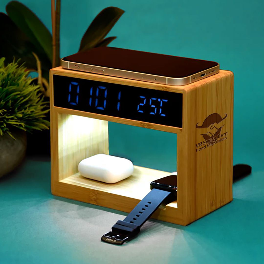 6-in-1 BAMBOO WIRELESS CHARGER