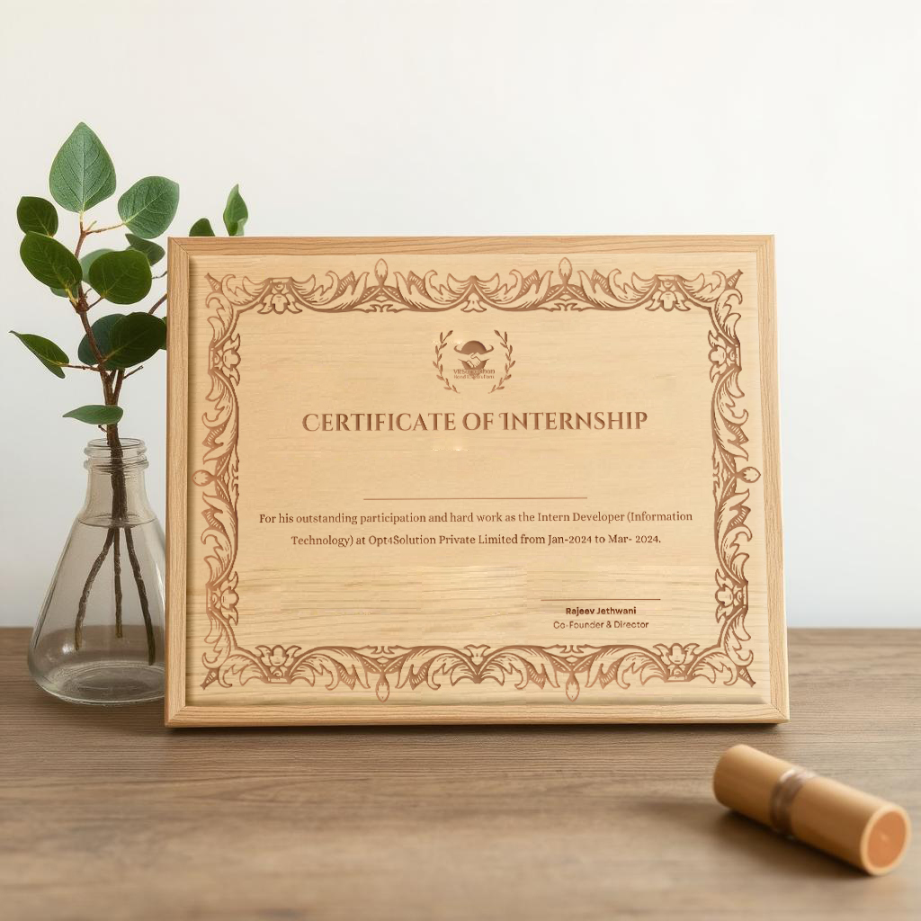 WOODEN CERTIFICATES