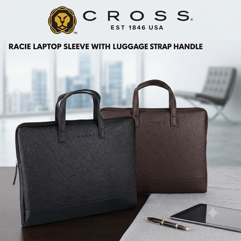 CROSS Racie Laptop Sleeve With Luggage Strap, Handle