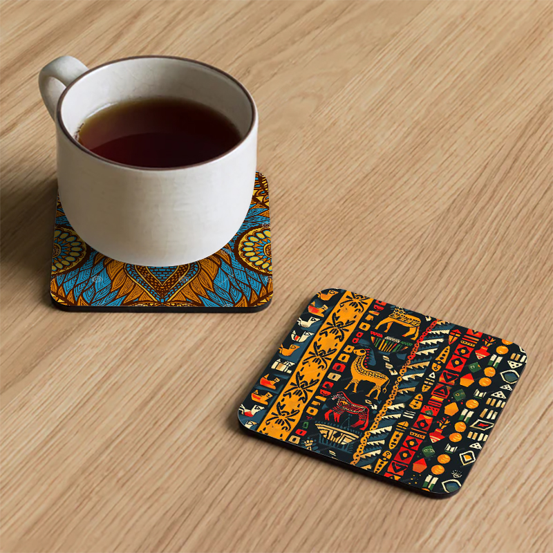 PROMOTIONAL WOODEN TEA COASTER SET