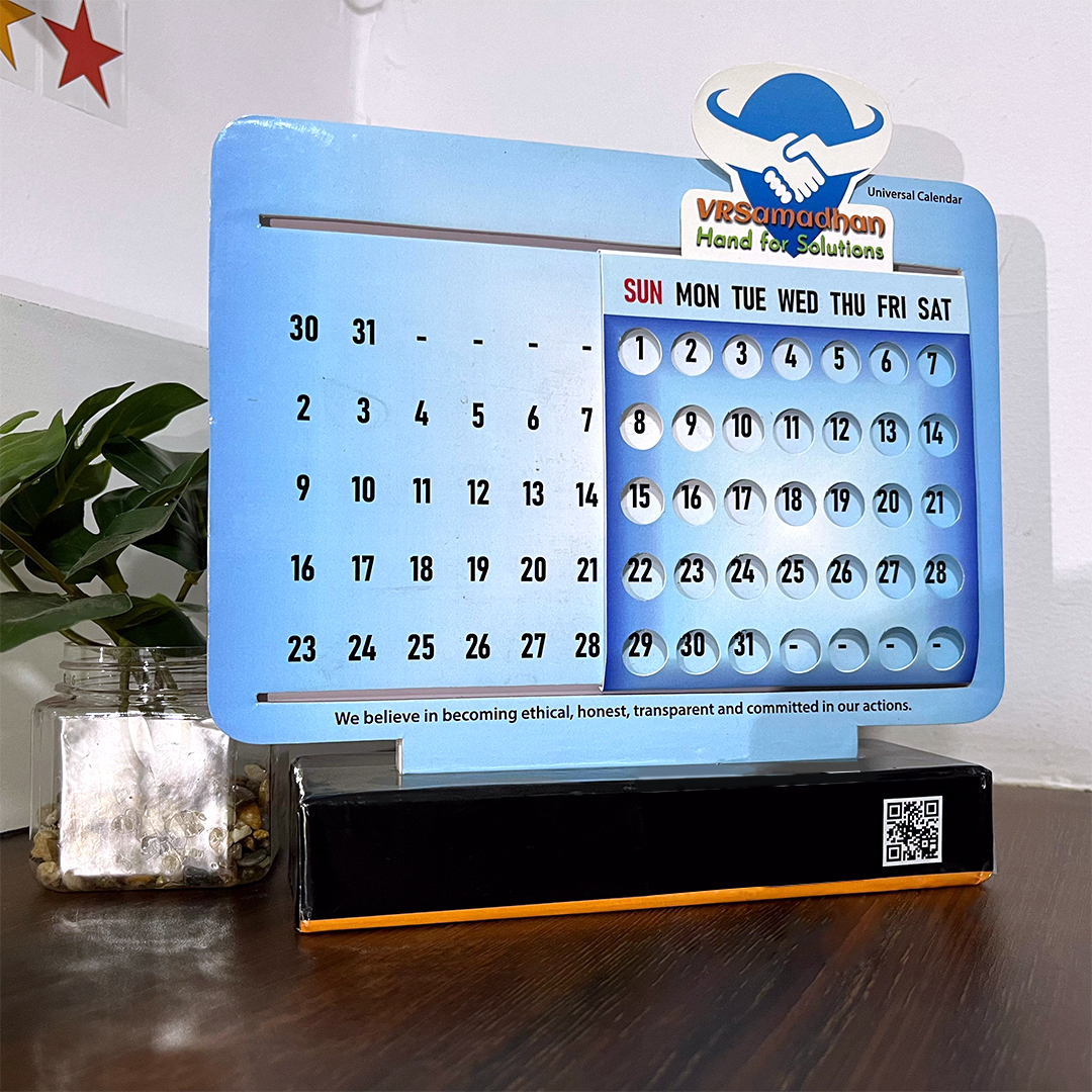 PROMOTIONAL CARDBOARD UNIVERSAL CALENDAR