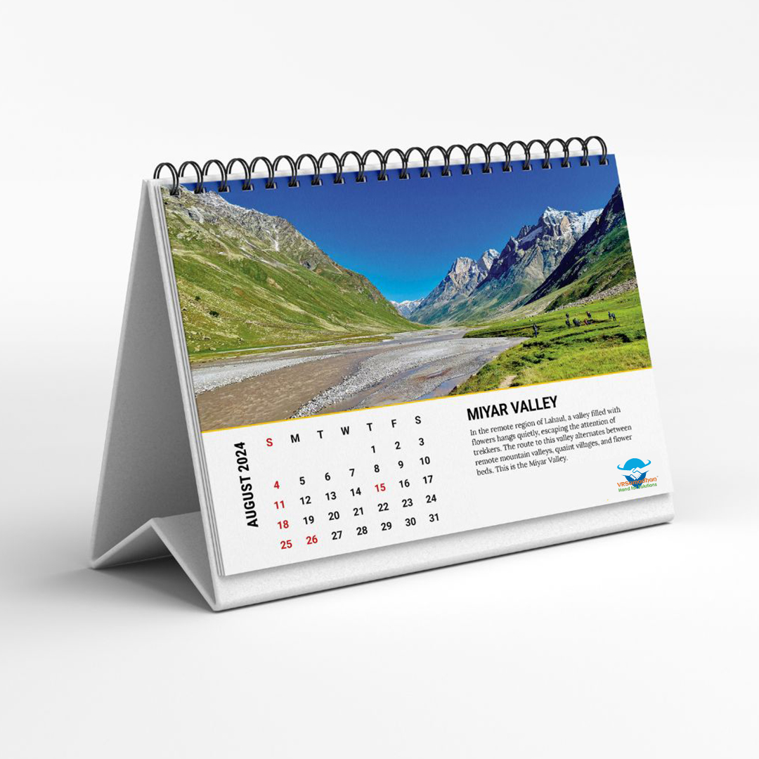 PROMOTIONAL TABLE CALENDAR WIRE BINDING